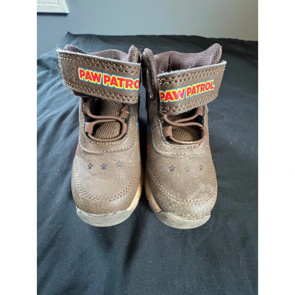 Nickelodeon Paw Patrol Toddler Boys Brown Hiking Boots Chase Marshall Size‎ 7